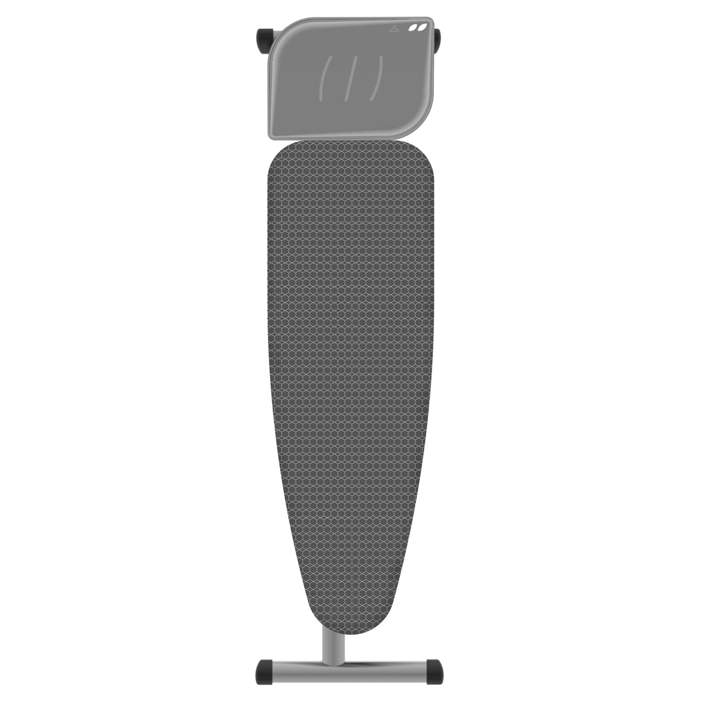 XL Planche a repasser (125x42 cm), Support de repos renforcé pour fer a vapeur, Ultra légère et robuste, Fabriquée en Italie.