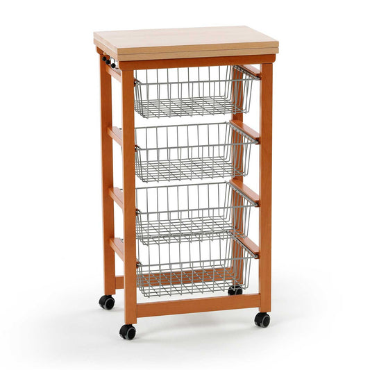 Chariot de cuisine GASTONCINO, Desserte Cuisine, Desserte a Roulette, Desserte Bois(da 48 a 96 cm), ciliegio, Arit, 2