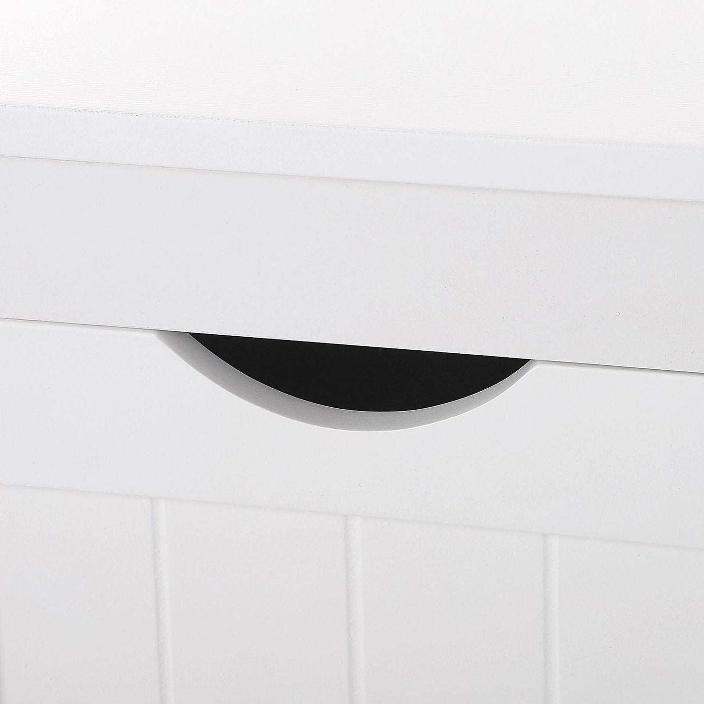 VASAGLE - Meuble de Salle de Bain sur Pied Meuble de Rangement Table de Chevet Armoire d’Angle avec 2 tiroirs Blanc