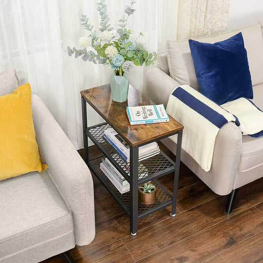 Table d’Appoint, Table Console, 2 Étagères en Maille, pour Couloir, Salon, Chambre, Bureau, Gain d’Espace, VASAGLE, 1