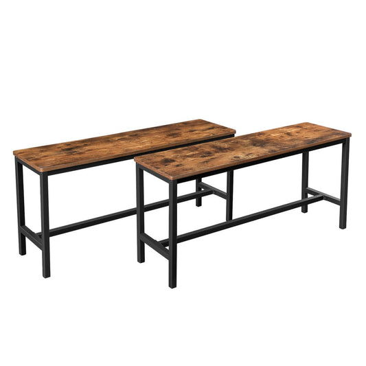 Bancs de Salle à Manger, Lot de 2, Siège pour Cuisine, Style Industriel, 108 x 32,5 x 50 cm, VASAGLE, 1