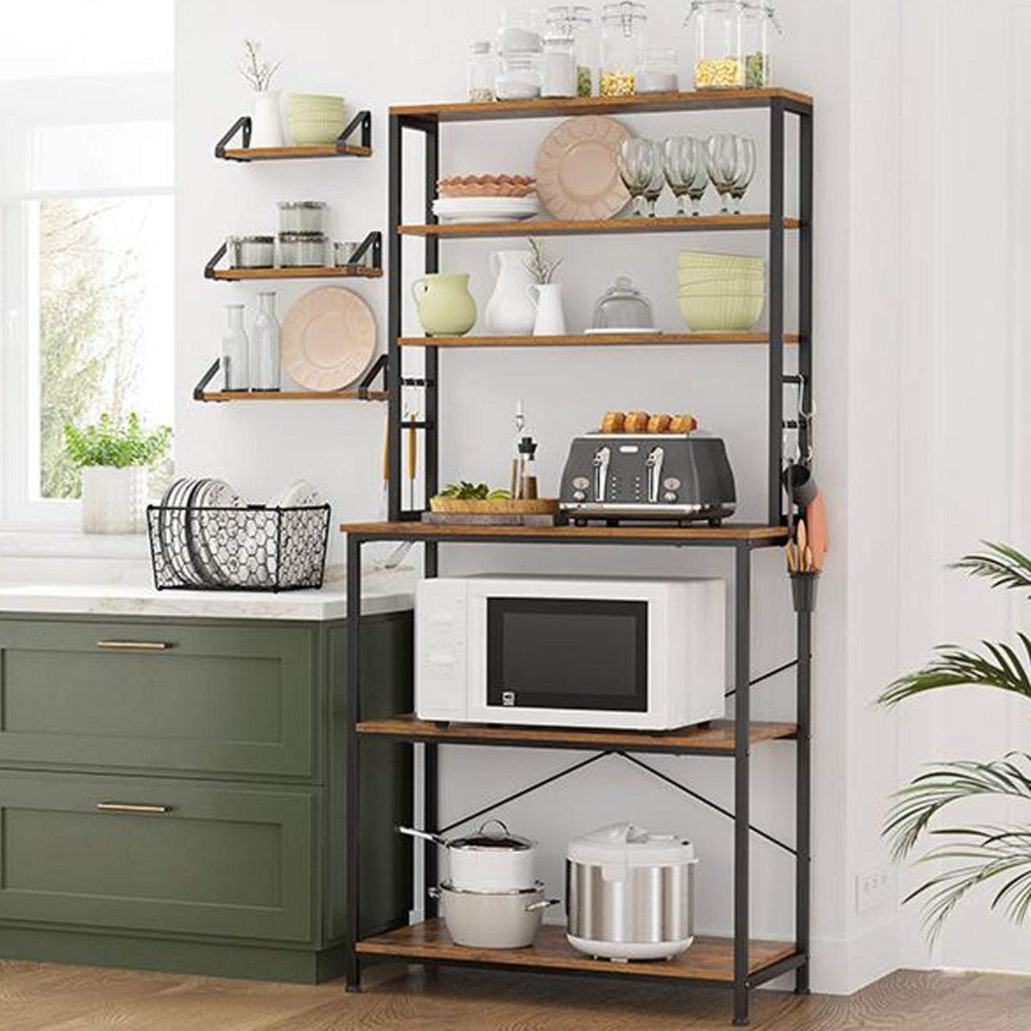 Etagere Cuisine, Etagere Micro Onde, 6 Etageres, VASAGLE, 11