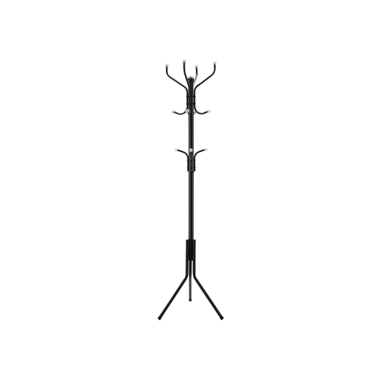 Porte-Manteau sur Pieds, Support Manteau de 3 Tube en Fer, Hauteur de 182cm, Noir, SONGMICS, 6