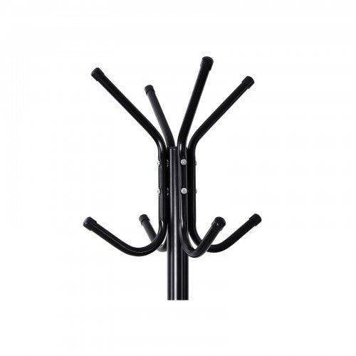 Porte-Manteaux sur Pied, Perroquet, Hauteur 176 cm, 12 Crochets, Tube en Fer, Noir, SONGMICS, 4