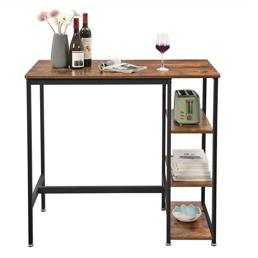 Bureau Informatique, Bureau avec Rangement, Table Haute, Cadre en Acier, Poste de Travail, 109 x 60 x 100 cm, VASAGLE, 1