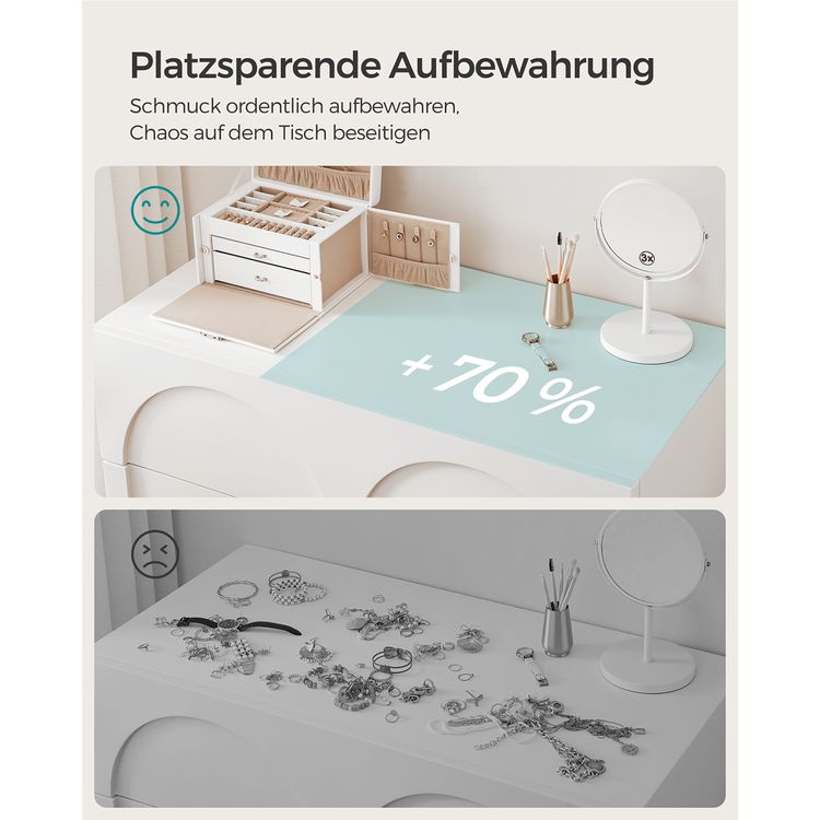 Boîte à Bijoux, Grande Coffret à Bijoux, porte bijoux, rangement bijoux, coffret a bijoux, coffret bijoux femme, 6