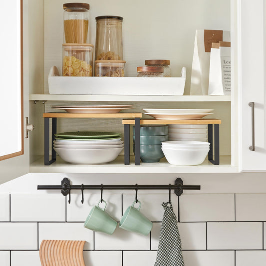 Étagères à Épices, Lot de 2 Organisateurs de Cuisine, Étagères de Plan de Travail, Supports pour Placard, SONGMICS, 1