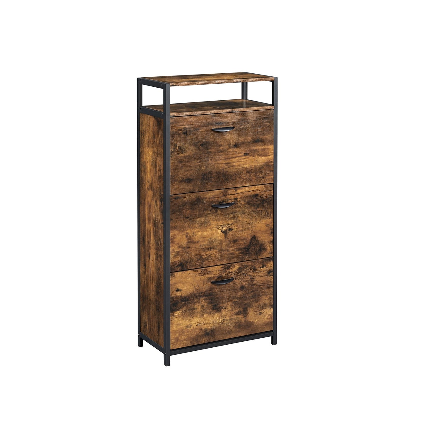 Meuble à Chaussures à 3 abattants, Meuble d’entrée, Étagère, avec Case Ouvert, pour 15-18 Paires, VASAGLE, 6