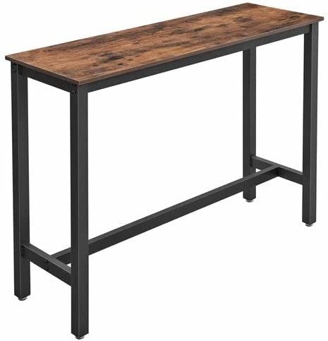 Table de Bar, Table Haute Fine, Table de Cuisine, 120 x 40 x 100 cm, Table de Salle à Manger, VASAGLE, 6