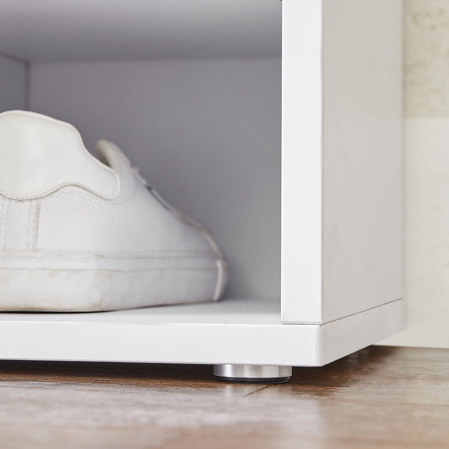 Banc à chaussures blanc