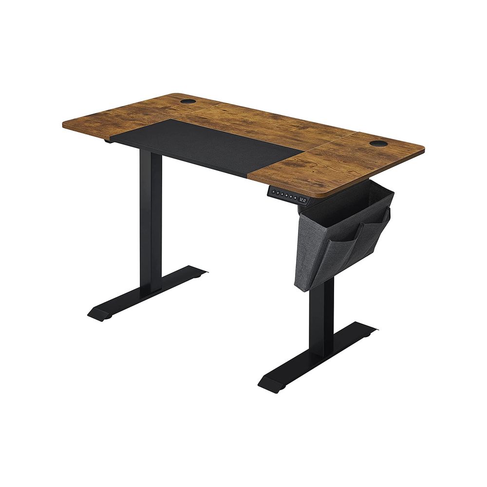 SONGMICS - Bureau Assis Debout Électrique, 60x120x (72-120) cm, Table Réglable en Hauteur, Mémoire 4 Hauteurs