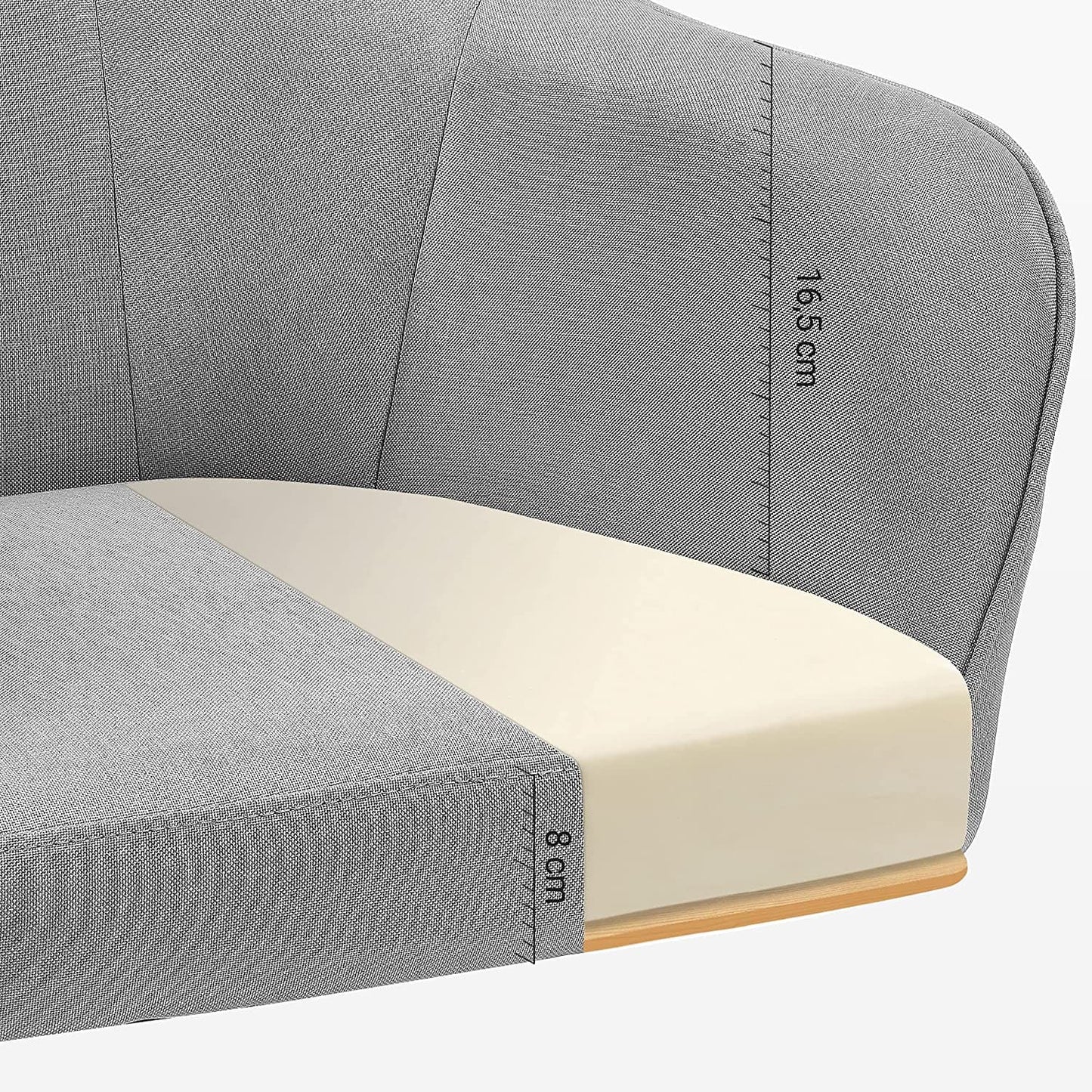 Chaise bureau, Courbes des accoudoirs, du dossier pour un confort optimal, SONGMICS, 2