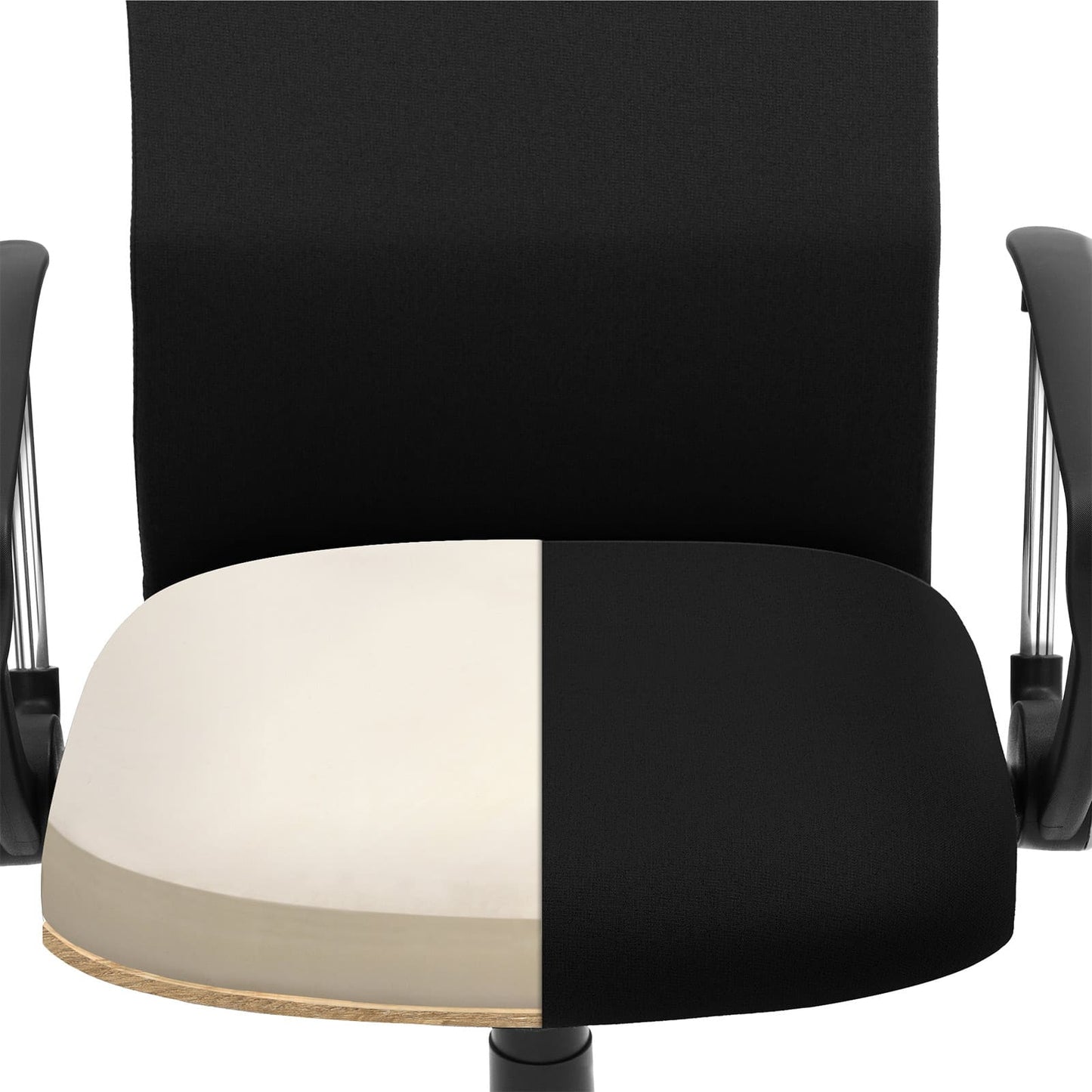 Chaise de bureau, Chaise d'ordinateur, Fauteuil roulant, en Tissu, Hauteur réglable, Charge 120 kg, Noir - SONGMICS