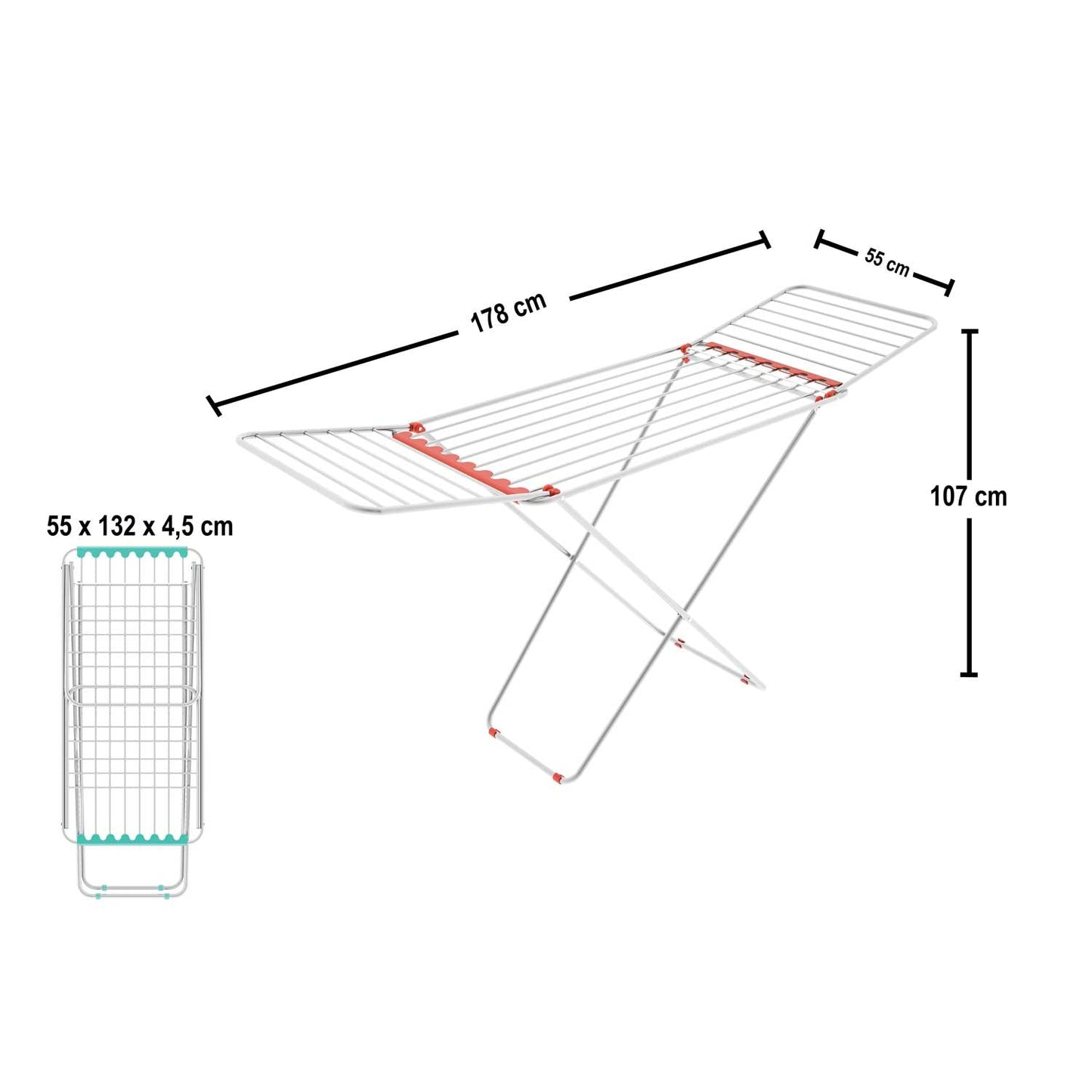 Colombo Emotion - Séchoir à ailes en alu, 3