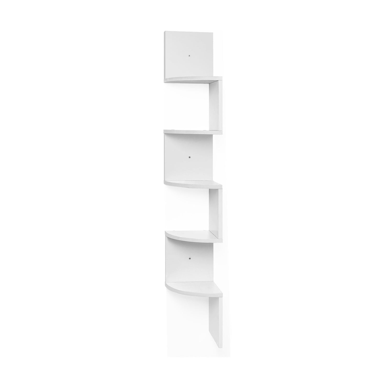 VASAGLE - Étagère d'angle, Étagère Murale, Étagère en Forme Zigzag, Bibliothèque, Blanc