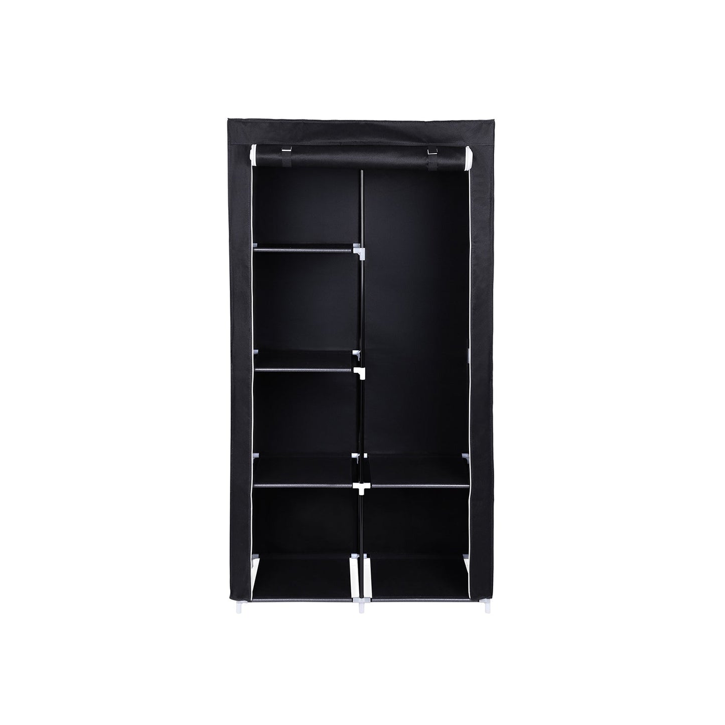 Armoire de Rangement, Penderie, Dressing en Tissu Non-tissé, Porte-Manteau DIY, 170 x 88 x 45 cm, Noir, SONGMICS, 1