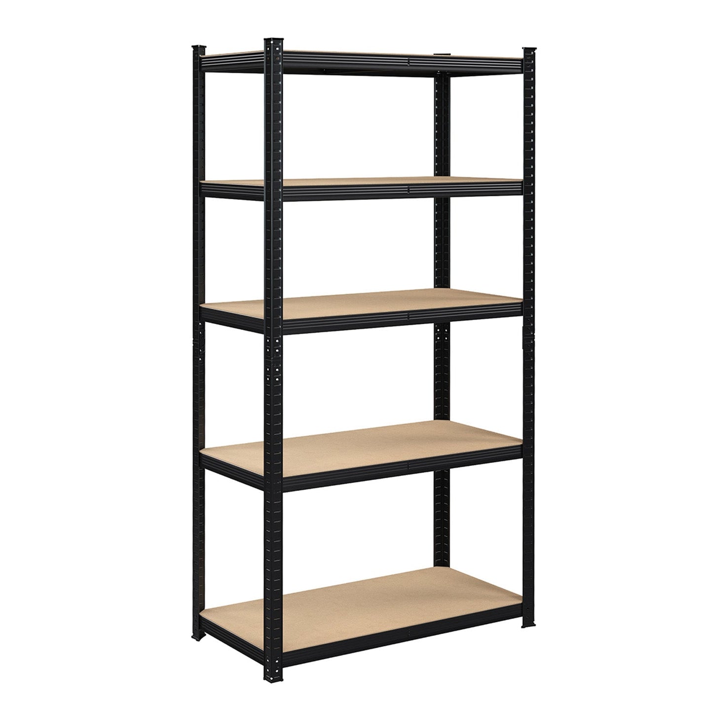 Étagère charge lourde métallique, charge totale 875 kg (175 kg/niveau), Étagère de rangement planches réglables, 1