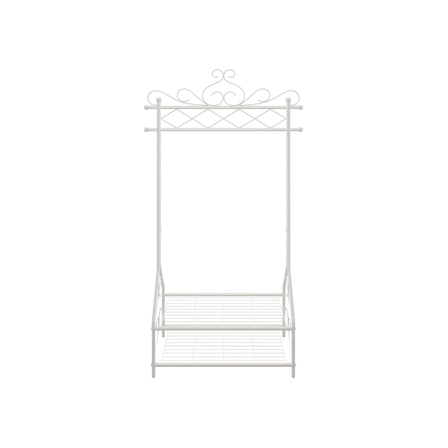 Portemanteau Vintage Portant métallique avec Tringle et 2 étagères 92 x 41 x 173 cm (L x l x h) Couleur Beige, SONGMICS, 6