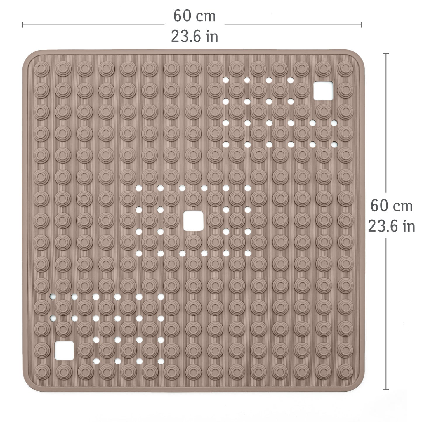 Tapis Douche Antidérapant, Tapis de Douche Antidérapant Médical, Antidérapant Douche, Tapis Douche Italienne, Tatkraft Detail Marron 4