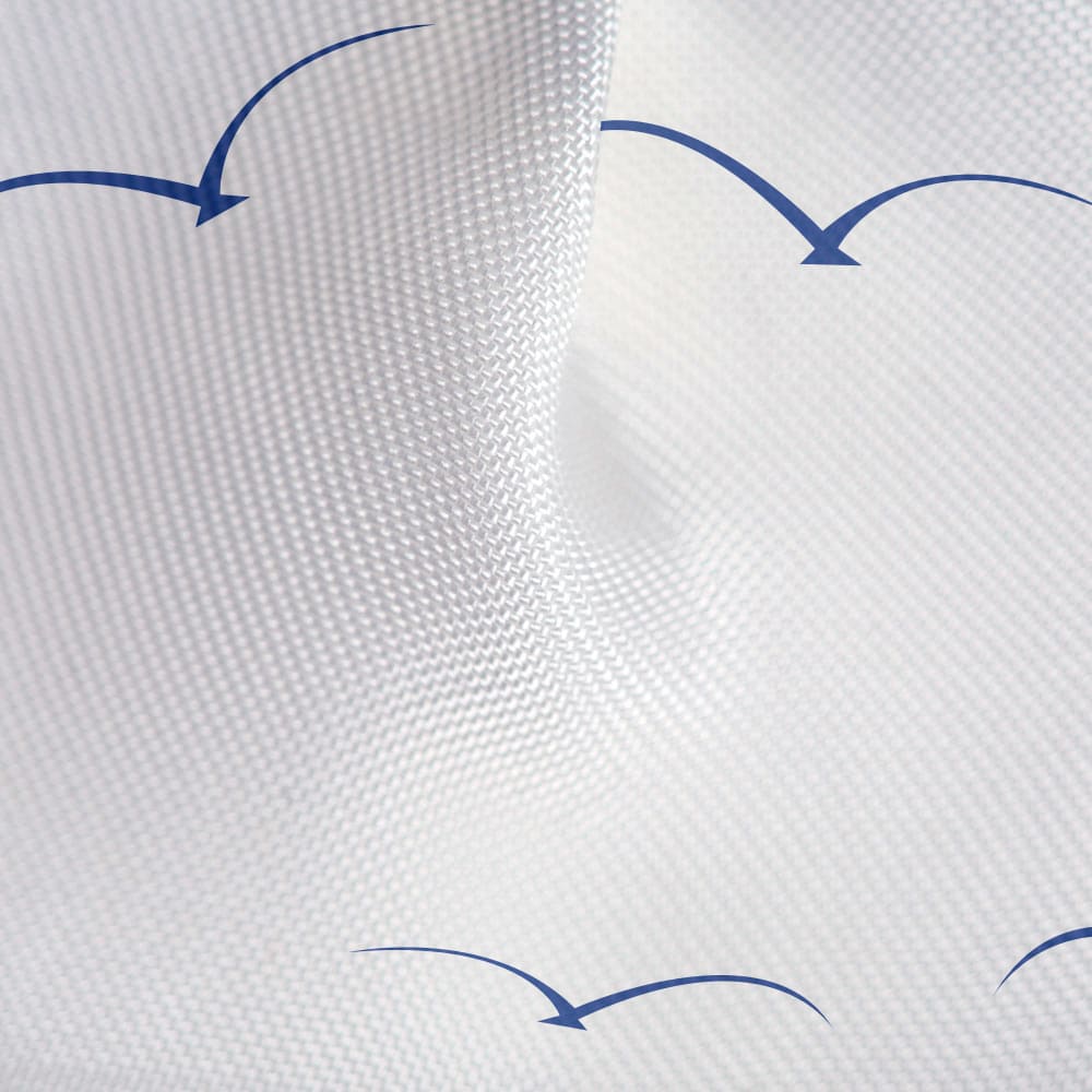 Rideau de Douche, 180x180cm, Textile Polyester avec 12 Anneaux, Tatkraft Seagulls