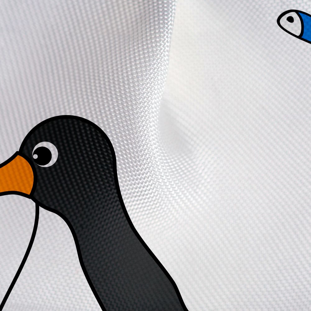 Rideau de Douche Imperméable, Tissu Polyester, 12 Anneaux Inclus, Design Lumineux, 180x180 cm, Tatkraft Penguins, 1