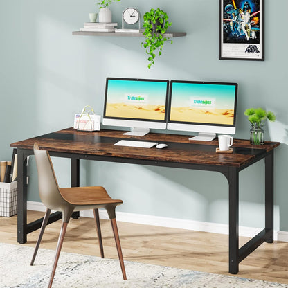 Bureau Ordinateur, Table de Bureau, Bureau pour Ordinateur, Table Ordinateur, Bureau d'ordinateur, Noir, Tribesigns, 1