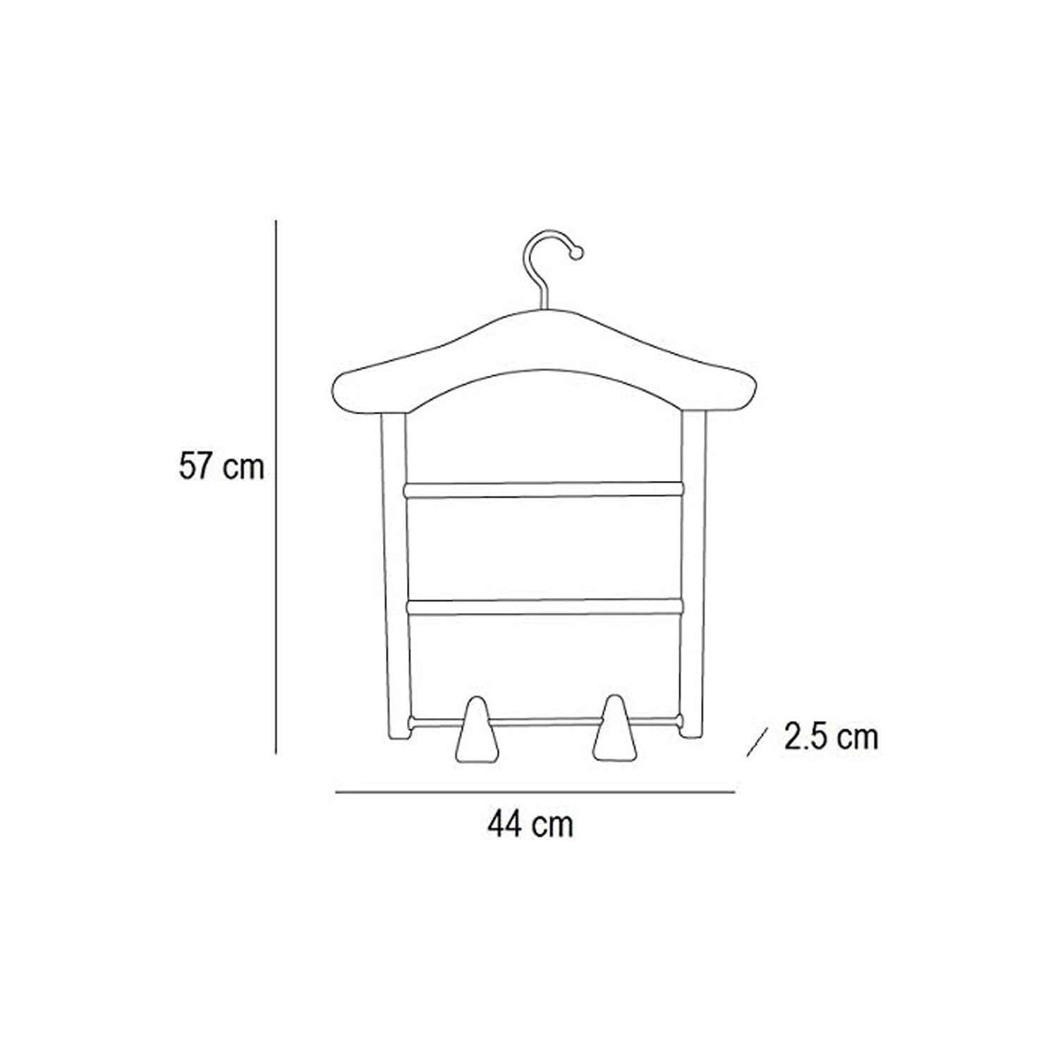 Cintres en bois MILADY Cintres, cintres pour vêtements, gain de place, avec 2 supports et pinces - Couleur cerise , ARIT, 5