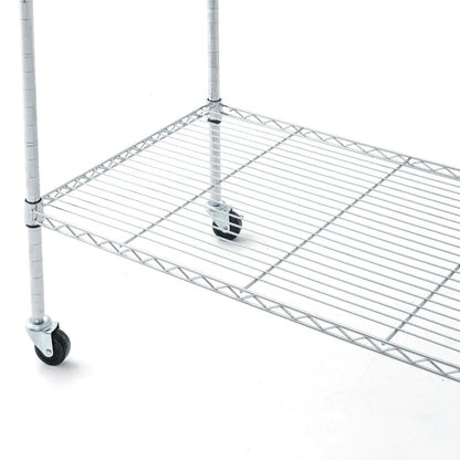 Armoire Tissu Penderie Mobile avec Housse, Portant à Vêtements Solide avec Roulettes et Range-Chaussures, art moon buffalo, 7