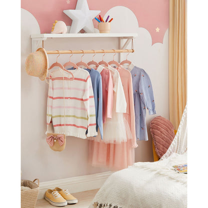 Cintre Enfant, Lot de 50, Cintres Bébé, en Velours, avec Crochets Pivotants à 360° en Rose Gold, Rose, SONGMICS, 3