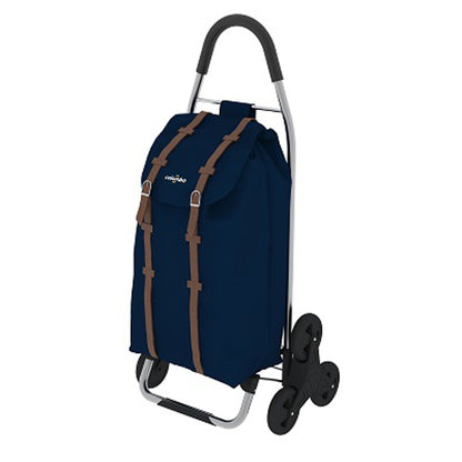 Colombo DAKAR 3, Chariot de Course, Chariot de Course Pliable, Capacité 50 L, Bleu marine