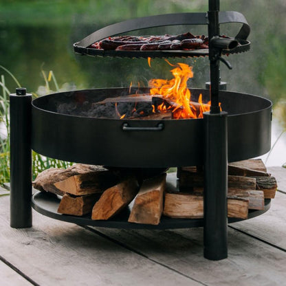 Braséro de jardin avec grille multifonctionnel «MONTANA X» de la grille 60 cm, Cook King, 1