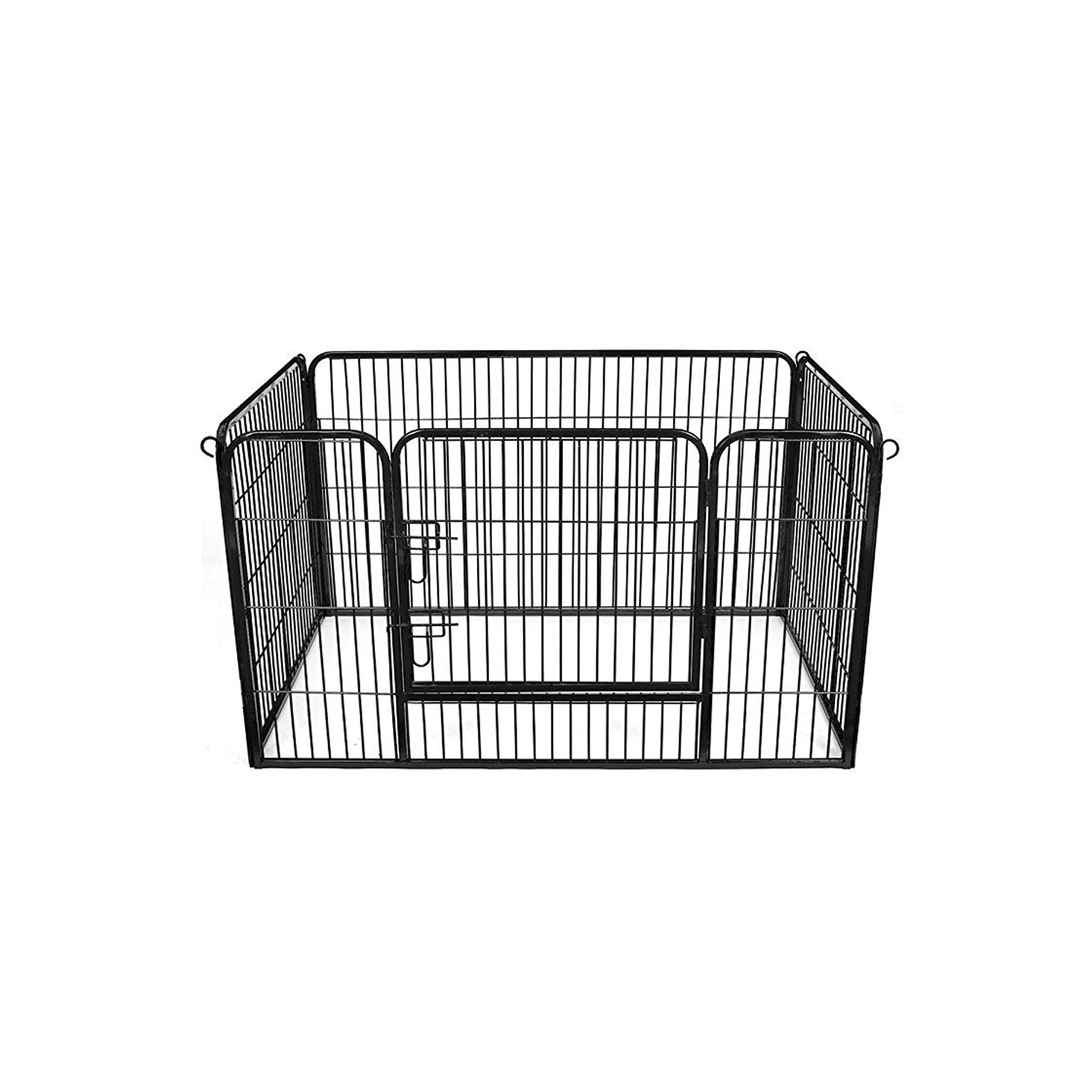 Parc pour Chien, Parc Chiot, Cage pour Chien, Caisse Chien, Porte à double verrouillage, 2 verrous, Noir, Feandrea, 5