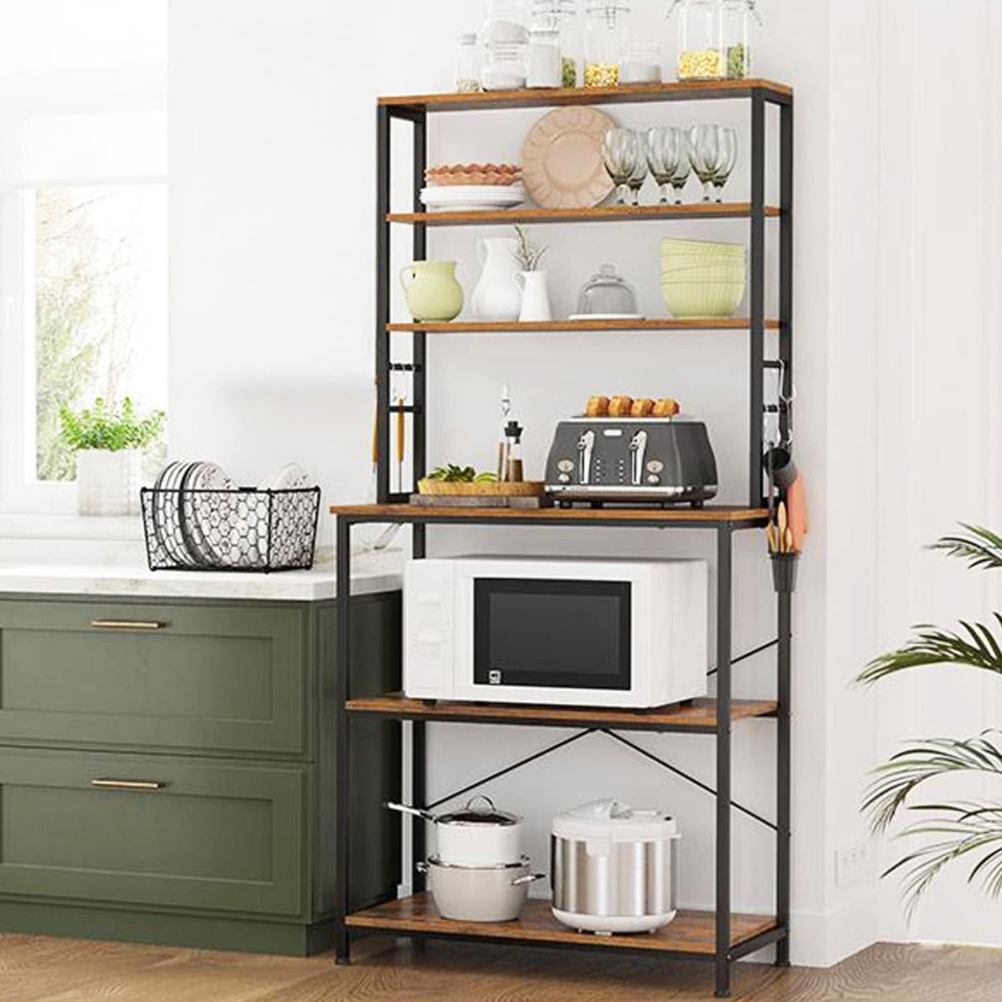 Etagere Cuisine, Etagere Micro Onde, 6 Etageres, VASAGLE, 1