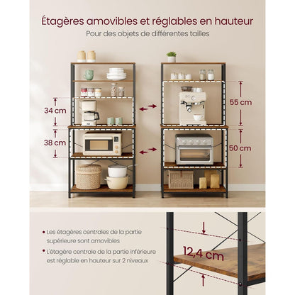 Etagere Cuisine, Etagere Micro Onde, 6 Etageres, VASAGLE, 4
