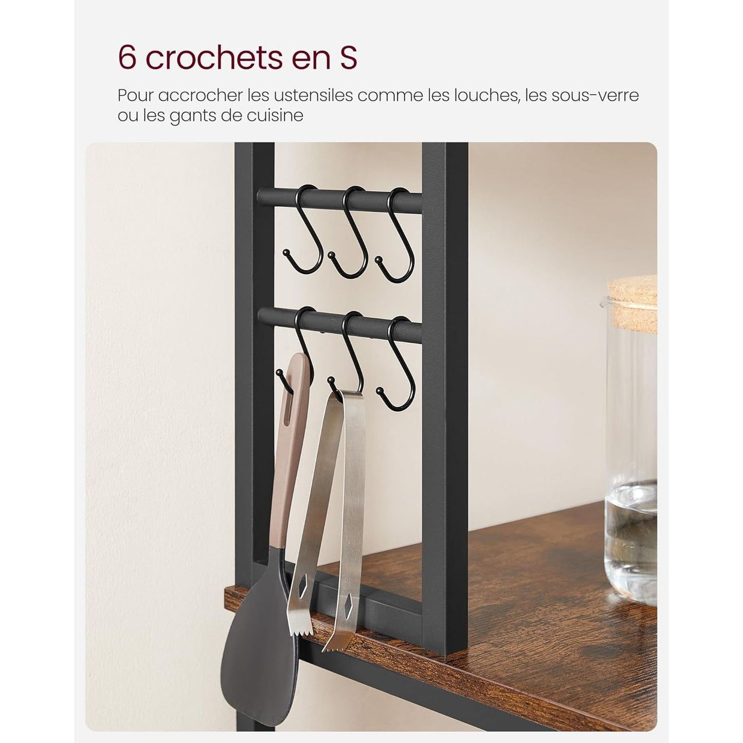 Etagere Cuisine, Etagere Micro Onde, 6 Etageres, VASAGLE, 5