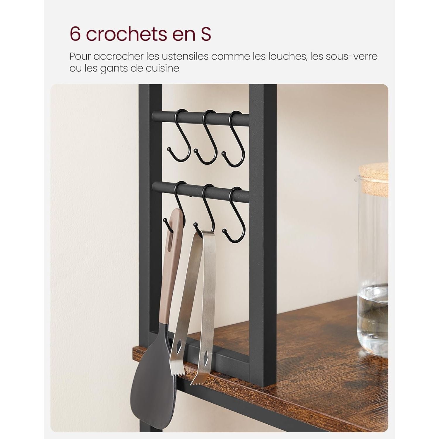Etagere Cuisine, Etagere Micro Onde, 6 Etageres, VASAGLE, 5