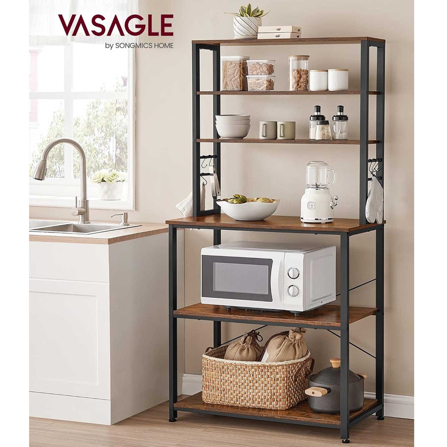 Etagere Cuisine, Etagere Micro Onde, 6 Etageres, VASAGLE, 7