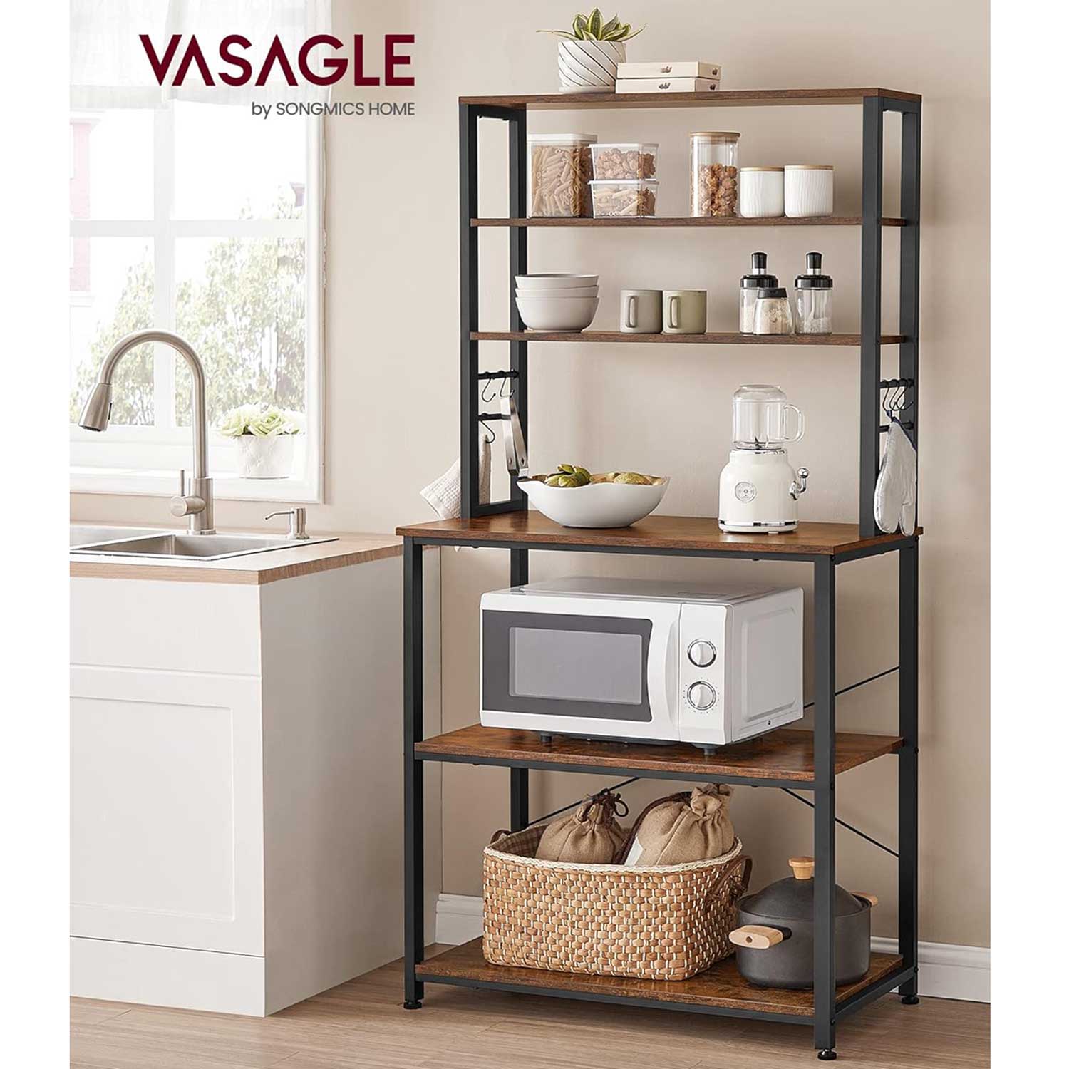 Etagere Cuisine, Etagere Micro Onde, 6 Etageres, VASAGLE, 7