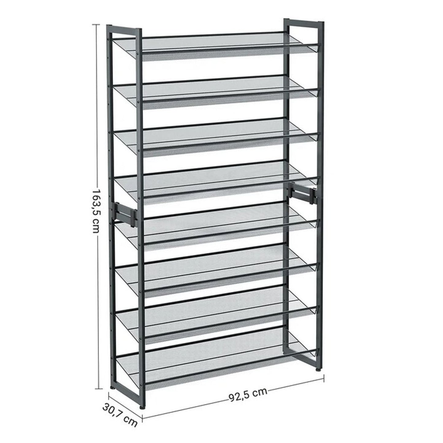 Etagere a Chaussure, Étagère à Chaussures de 8 Niveaux, Ensemble de 2 Etagere Chaussures Empilable de 4 Niveaux, SONGMICS, 7