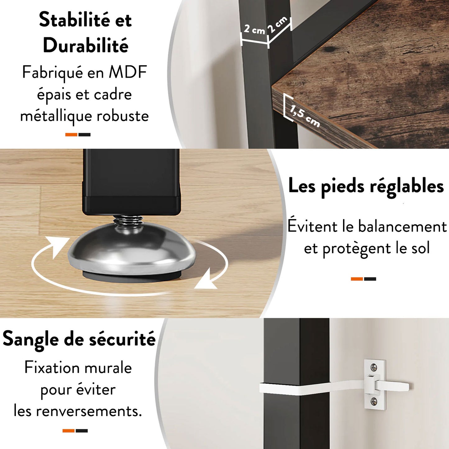 Étagère d'Angle, Etagere a Vin, Jusqu'à 18 Bouteilles, Tribesigns, 4