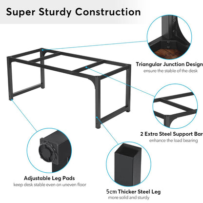 Bureau Ordinateur, Table de Bureau, Bureau pour Ordinateur, Table Ordinateur, Bureau d'ordinateur, Noir, Tribesigns, 5