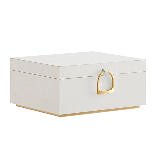 Boite a Bijoux, 2 Niveaux, Coffret a Bijoux, Rangement Bijoux, avec Poignée, Blanc, SONGMICS, 1