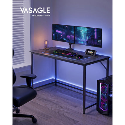 Bureau, Petit Bureau, Bureau PC, Table, Bureau de Travail, 60 x 120 x 75 cm, Noir, Vasagle, 1