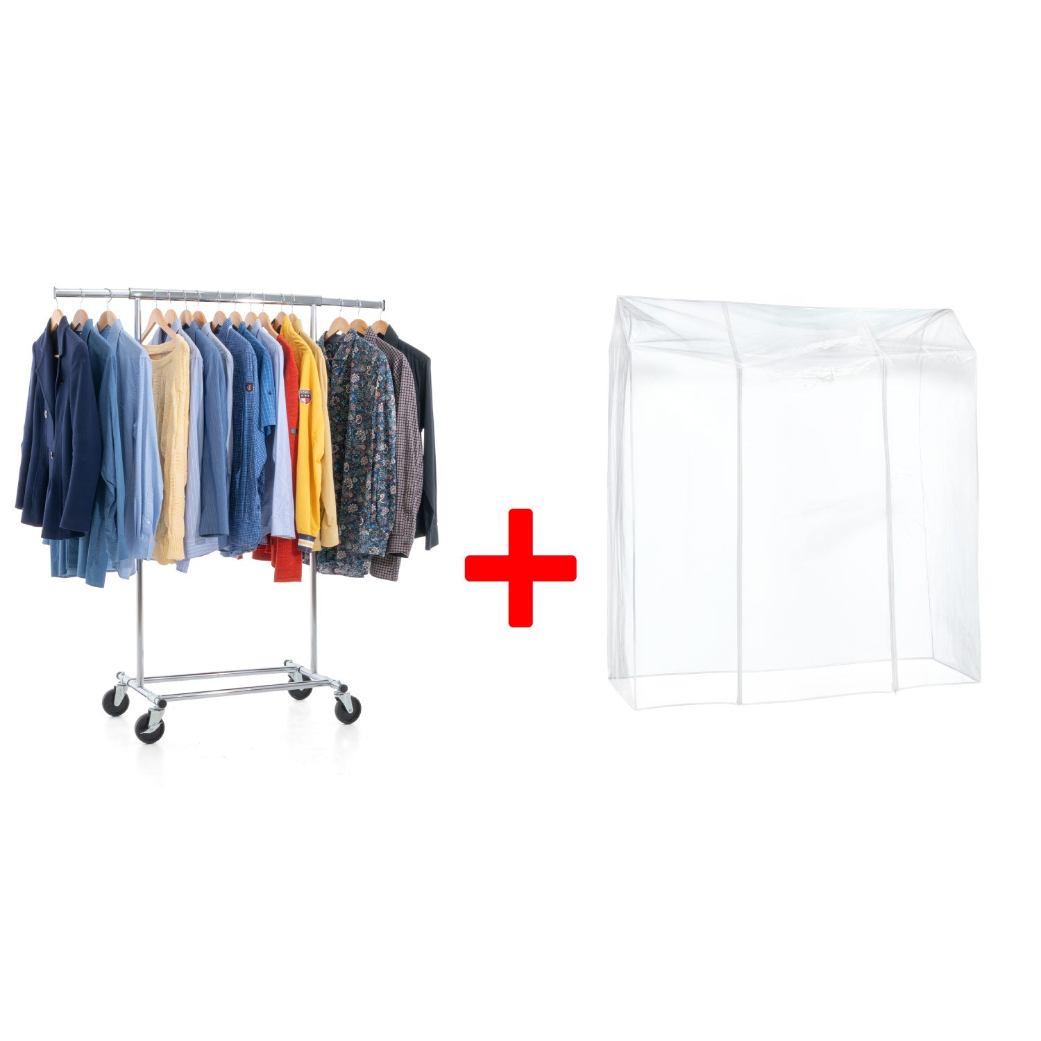 Penderie Tissu, avec Roulettes, Armoire Tissu, Portant Vêtement Solide, 100 kg Capacité, avec Housse, Tatkraft Darren & Anwalt, 5