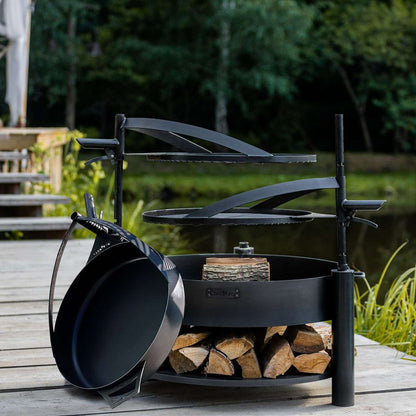 Poêle à barbecue acier naturel avec poignée pour le foyer MONTANA X | Dia. 50cm, Cook King - PRODUIT FAIT À LA MAIN, PRODUCTION EUROPÉENNE, 5