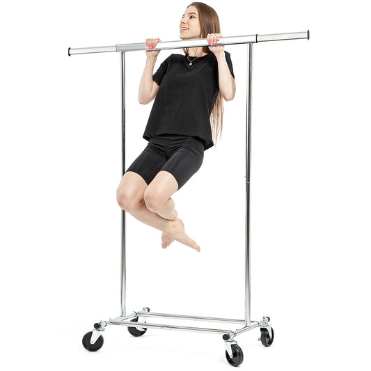 Portant Vêtement Solide, Portant Professionnel, Jusqu’à 100 kg, 1 min Montage, Portant Vetement Pliable, Tatkraft Darren, f