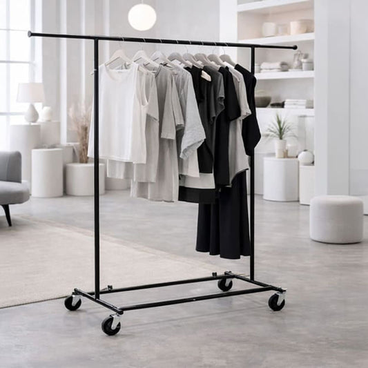 Portant Vêtement Solide, Portant Vetement Professionnel, avec Roulettes, Tatkraft Derek, pop up