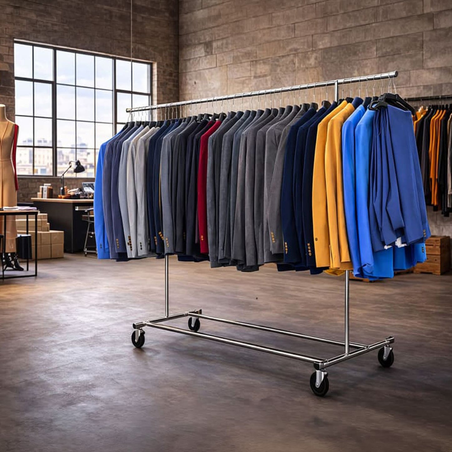 Portant Vetement, Portant Vêtement Solide, Portant Vetement Solide, Portant pour Vetement, Portant Vêtement Solide 100 kg, 4