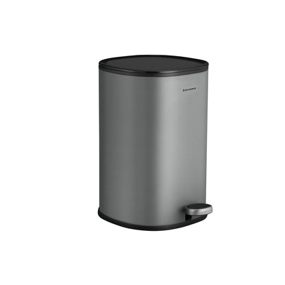 Poubelle, 5L, Poubelle de Cuisine, avec Pédale en Acier, Seau Intérieur et Couvercle, Gris et Noir, SONGMICS, 1