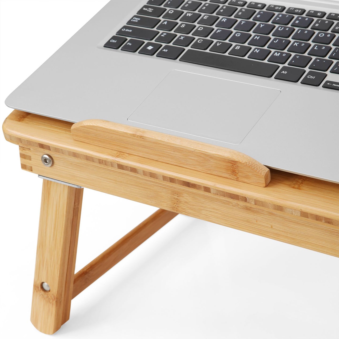 Support Ordinateur Portable, Support PC Portable Lit, Bambou, avec 5 Angles d'Inclinaison Réglables, Boisée, Songmics, 1